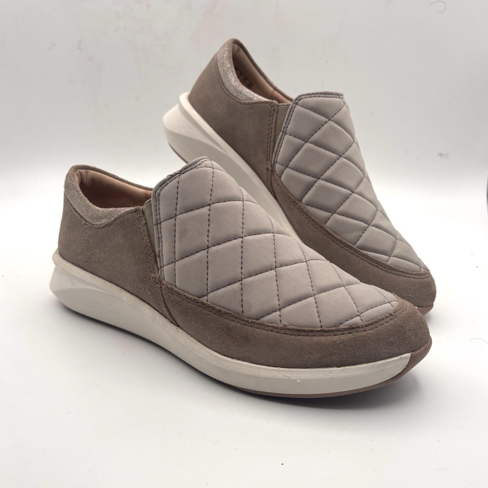Clarks Ladies Un Rio Spark Sand Combi Trainers US 7M